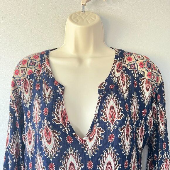 Dee Ell Drop Waist Pocket Boho Tunic Size M - Picture 2 of 7